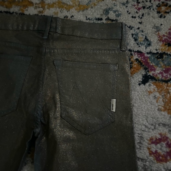 MOTHER DENIM Powder Blue Glimmer Skinny Jeans - Picture 6 of 7